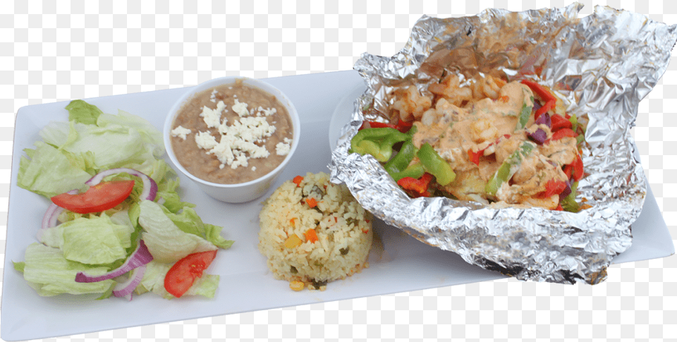 Platillos Con Filetes Steamed Rice, Aluminium, Food, Food Presentation, Lunch Free Png Download