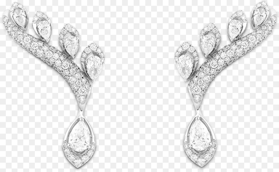 Platinum, Accessories, Cutlery, Diamond, Earring Png
