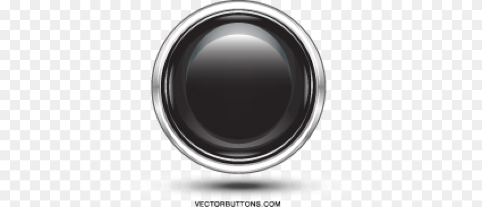 Platinum Black Circle Button Black Metallic Button, Electronics, Appliance, Blow Dryer, Device Png