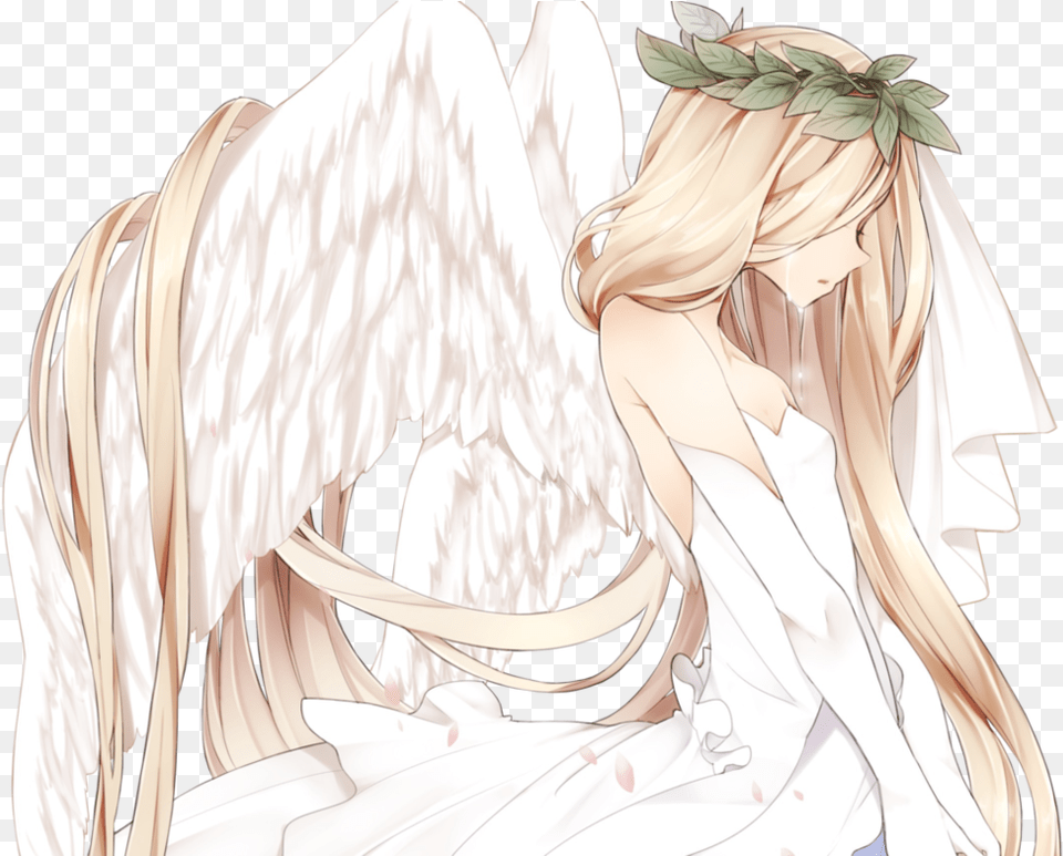Platinum Blonde Hair Anime Girl, Adult, Person, Female, Angel Png