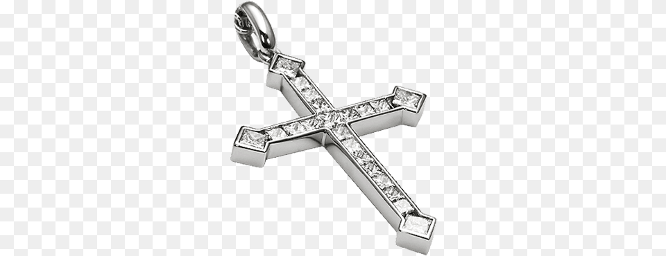Platinum Cross Pendant 3ps098 Locket, Symbol, Blade, Dagger, Knife Free Transparent Png