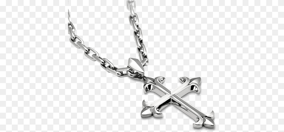 Platinum Cross Pendant 3ps152 Chain, Accessories, Jewelry, Necklace, Symbol Free Png Download