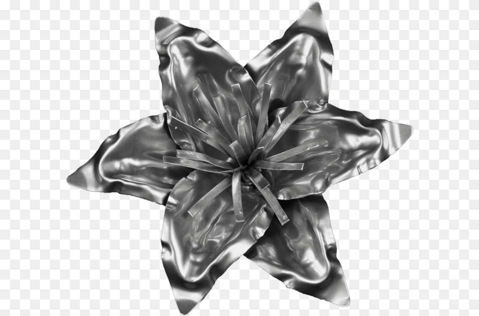 Platinum Lily Flower Metal Flower Wall Art Artificial Flower, Aluminium, Person, Plant Free Png Download
