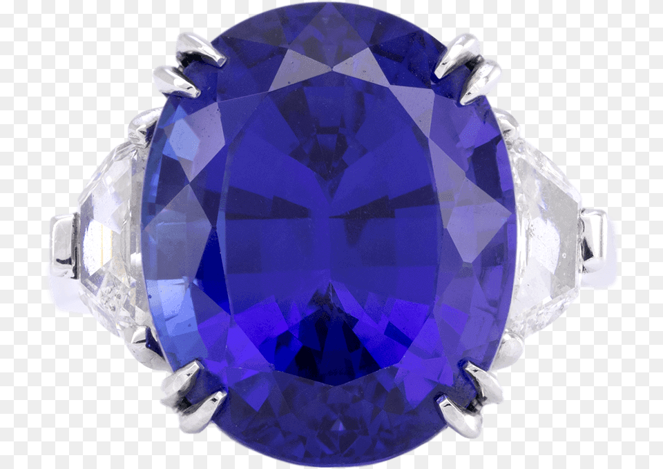 Platinum Tanzanite And Half Moon Diamond Ring Diamond, Accessories, Gemstone, Jewelry, Sapphire Free Png Download