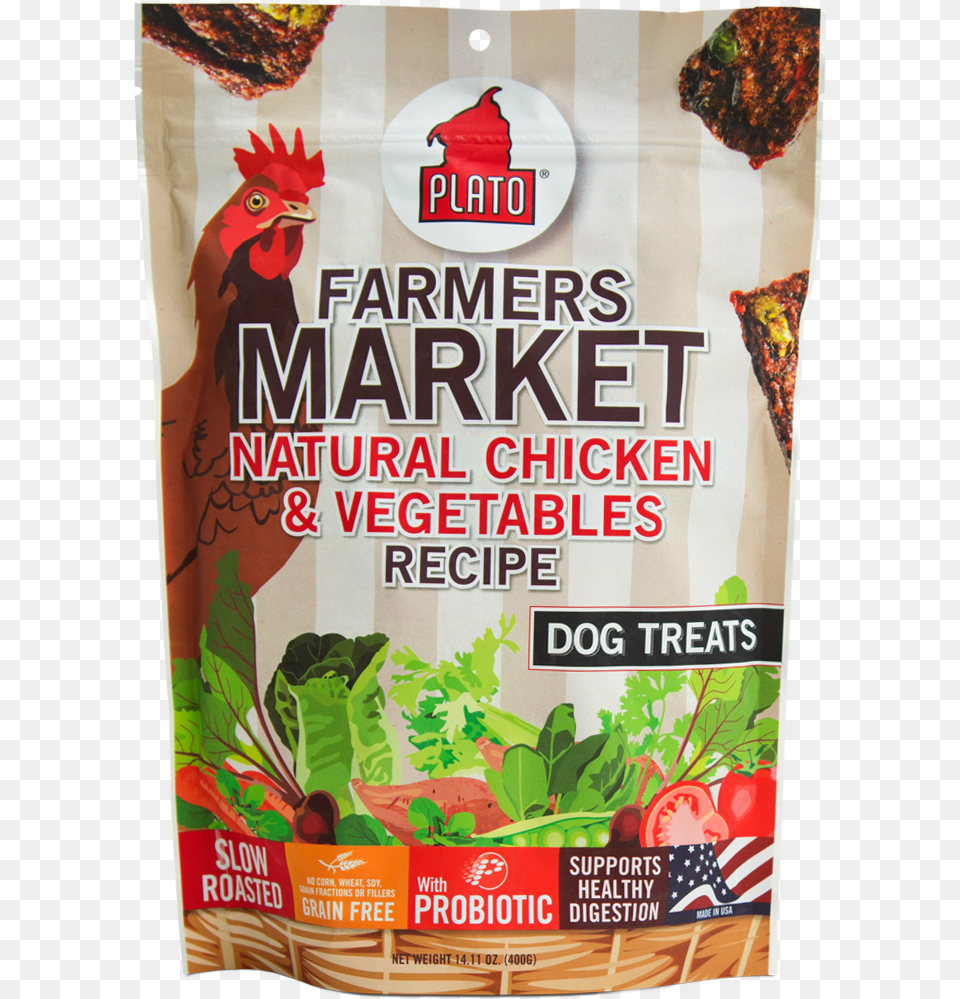 Plato Farmers Market Vegetables Dog Treats, Advertisement, Poster, Animal, Bird Free Png Download