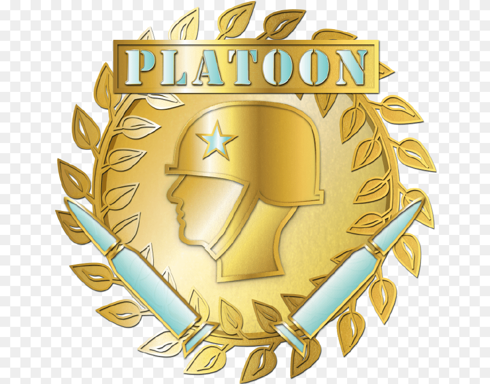 Platoon Illustration, Gold, Emblem, Symbol Free Transparent Png