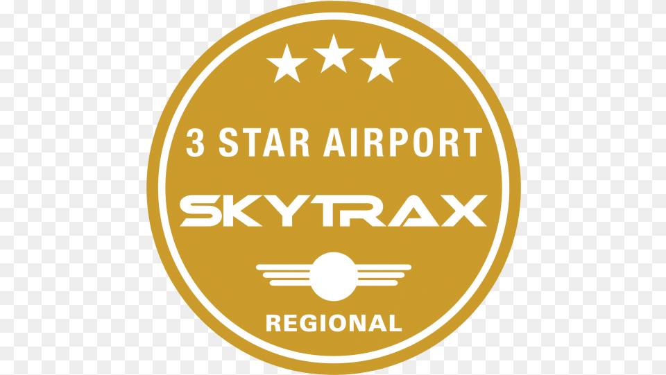 Platov International Airport Certified As A 5 Star Regional Skytrax 4 Star Airlines, Gold, Disk, Logo Free Png