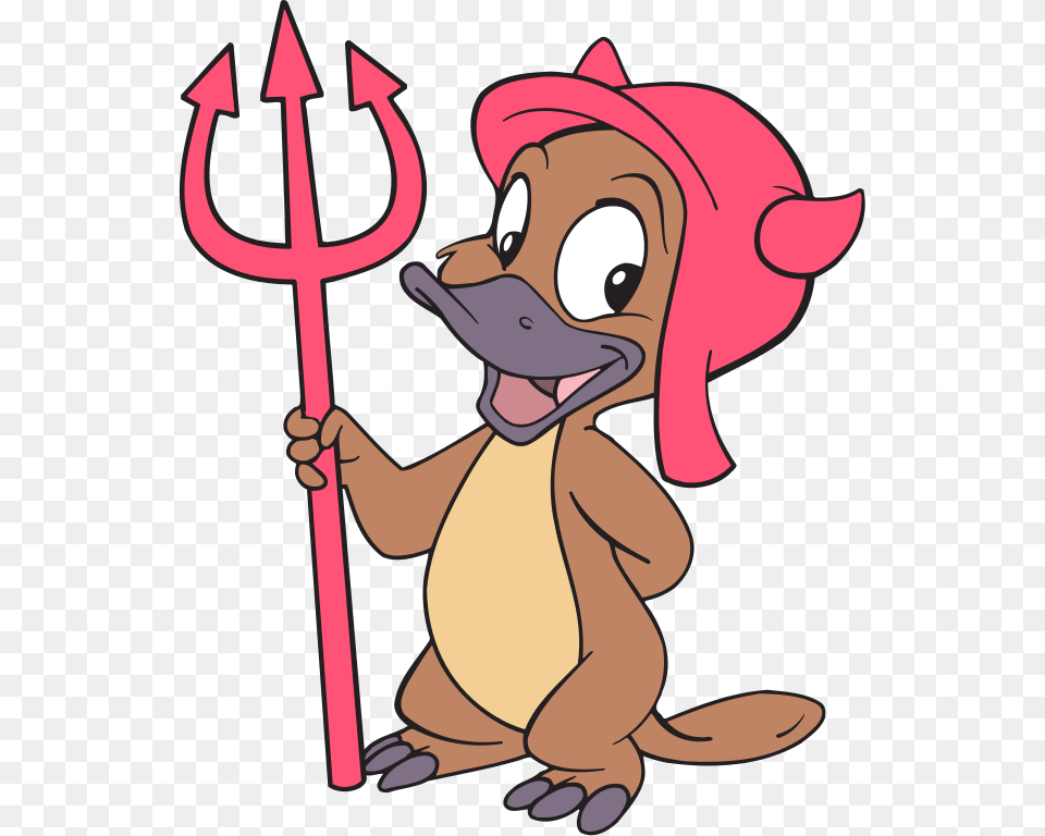 Platypus Baby, Person, Weapon, Trident Png Image