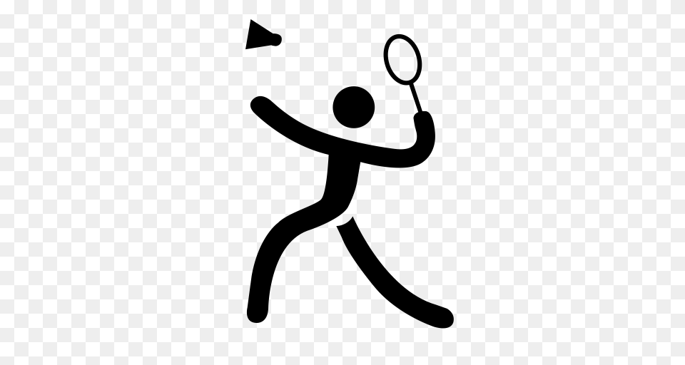 Play Badminton Badminton Sport Icon With And Vector Format, Gray Free Transparent Png