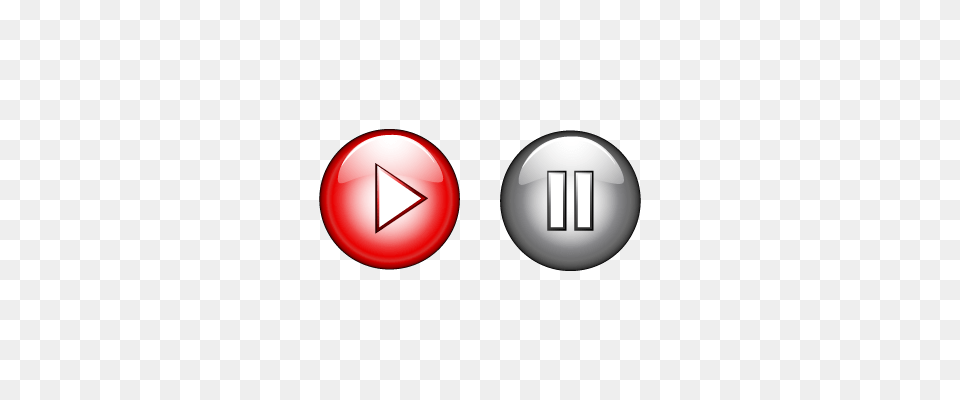 Play Button And Stop Button Cartoon Clipart, Sphere, Symbol, Sign Png Image