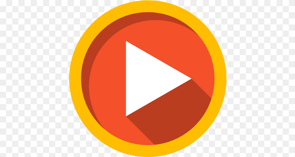Play Button Arrows Icons Orange Video Play Icon, Triangle, Disk Free Png