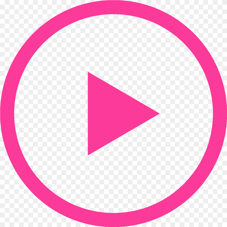 Play Button Pink Pink Icon Button, Triangle, Disk Free Png Download