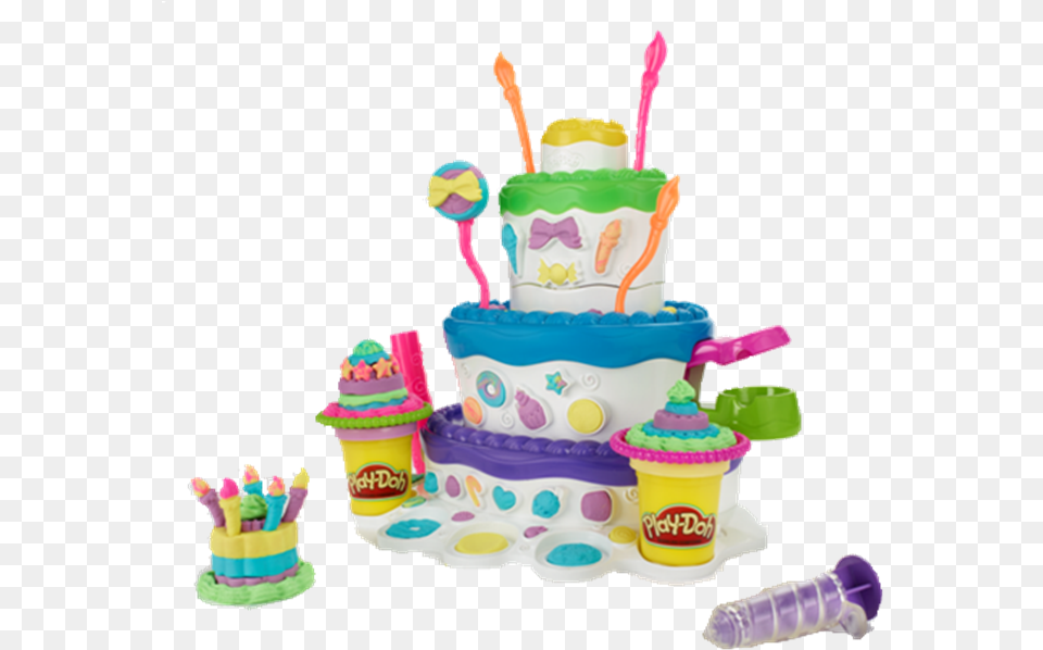 Play Doh Cake Mountain Playset Play Doh Cake Mountain, Birthday Cake, Cream, Dessert, Food Png Image
