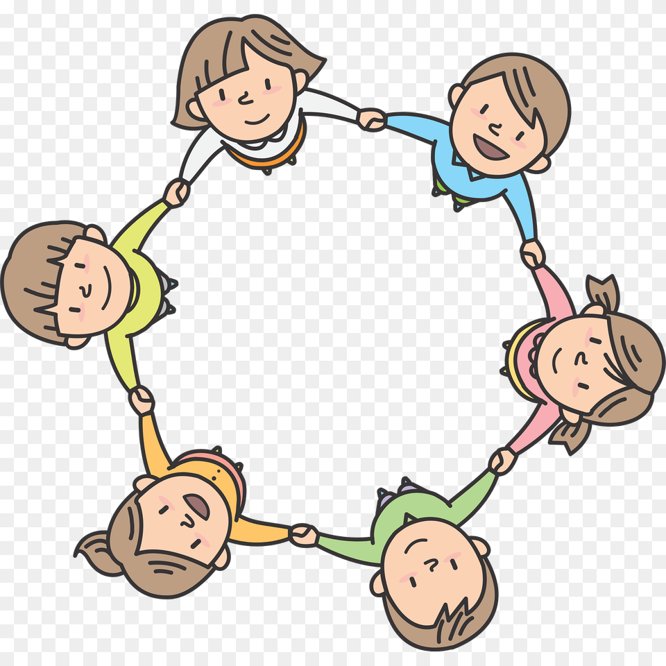 Play Drawing Children In Circle Clipart, Accessories, Jewelry, Bracelet, Person Free Transparent Png