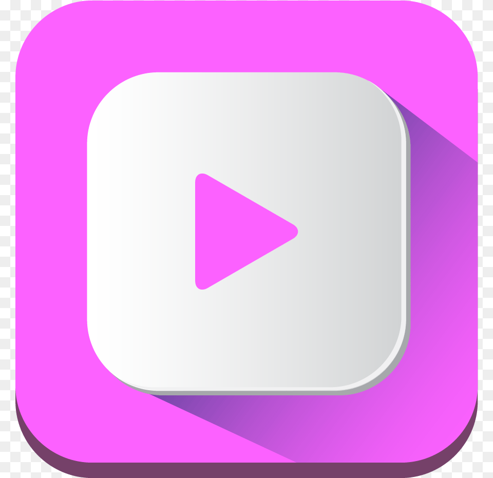 Play Icon Transparent Play Button Pink, Clothing, Hardhat, Helmet Png