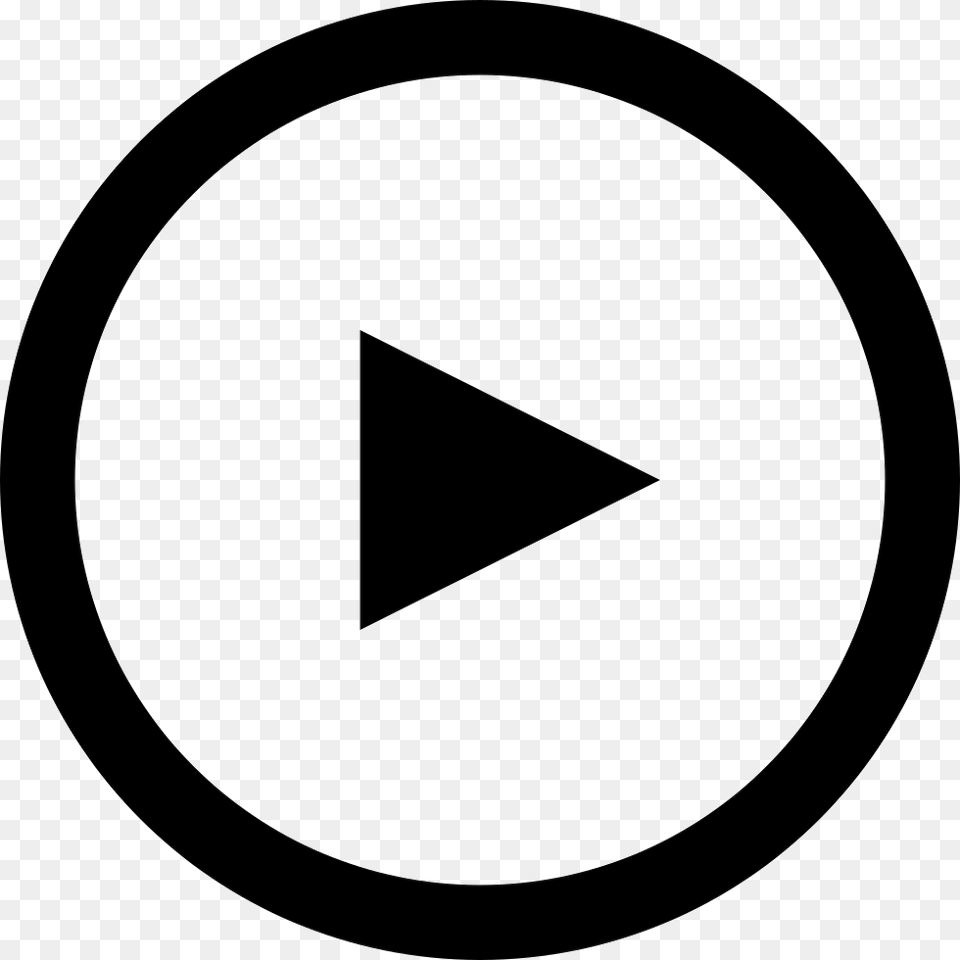 Play Right Arrow Symbol In Circular Multimedia Button Icon, Triangle, Disk Free Png Download