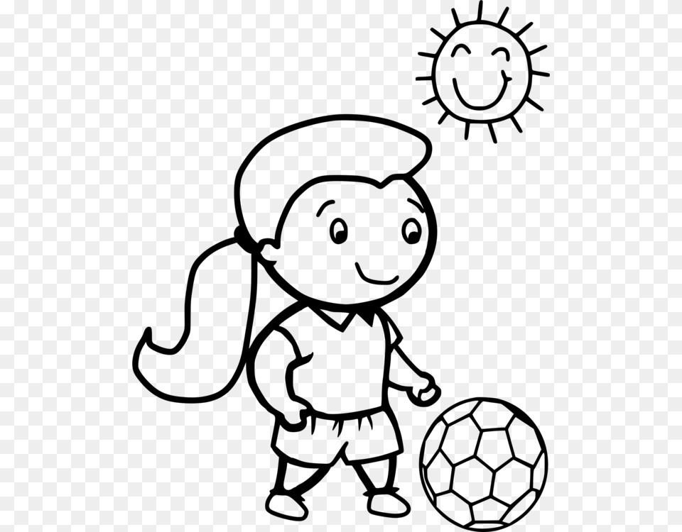Play Soccer Coloring, Gray Free Png Download