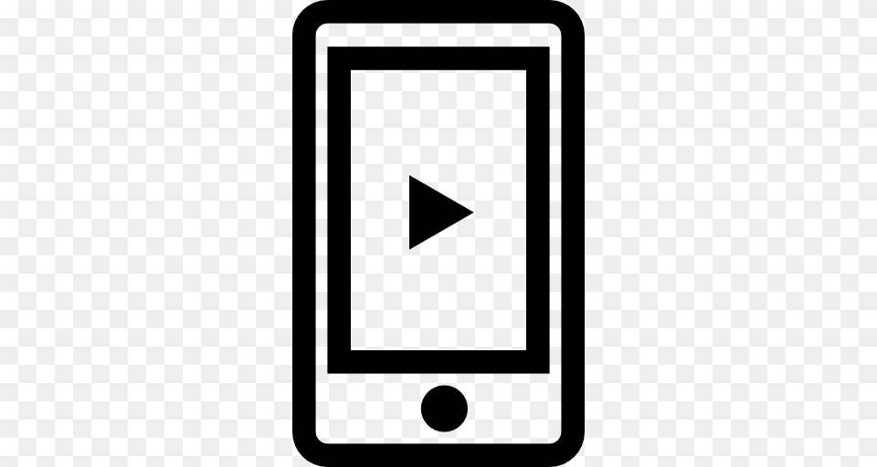 Play Symbol On Cellphone Screen, Electronics, Mobile Phone, Phone Png