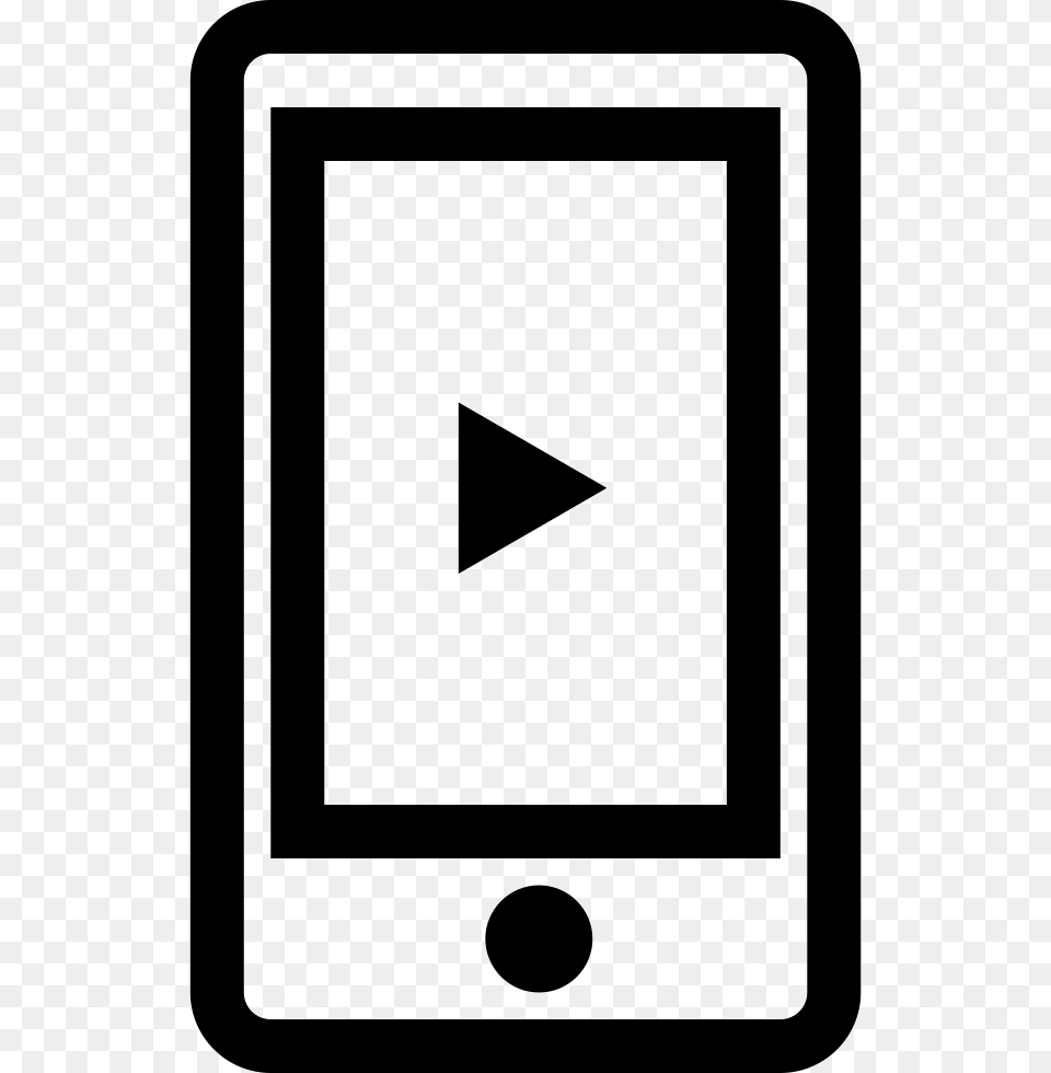 Play Symbol On Cellphone Screen Icon Free Transparent Png