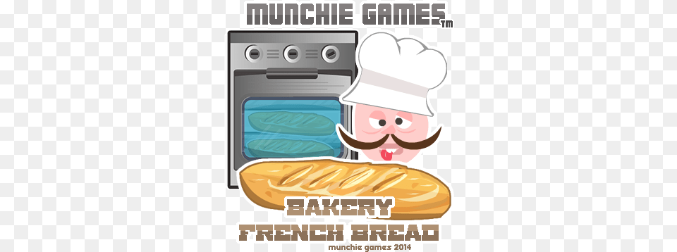 Play The Bakery French Bread Game Baking, Face, Head, Person, Baby Free Png