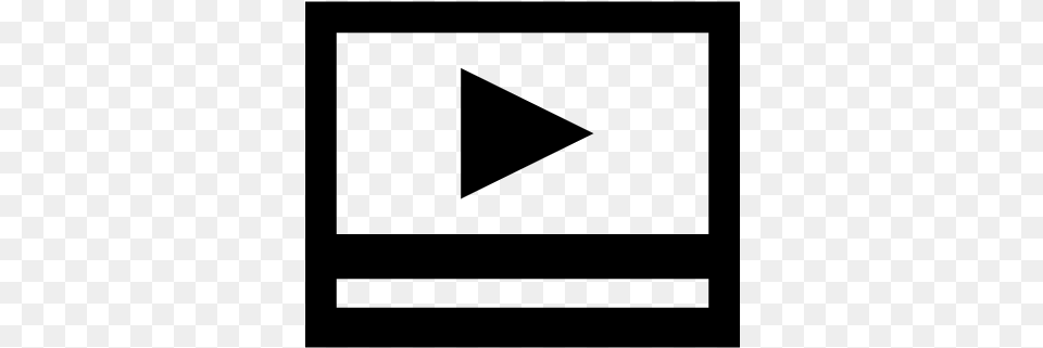 Play Video Rectangular Button Symbol Vector Editor Reproductor De Video Icono, Gray Free Png