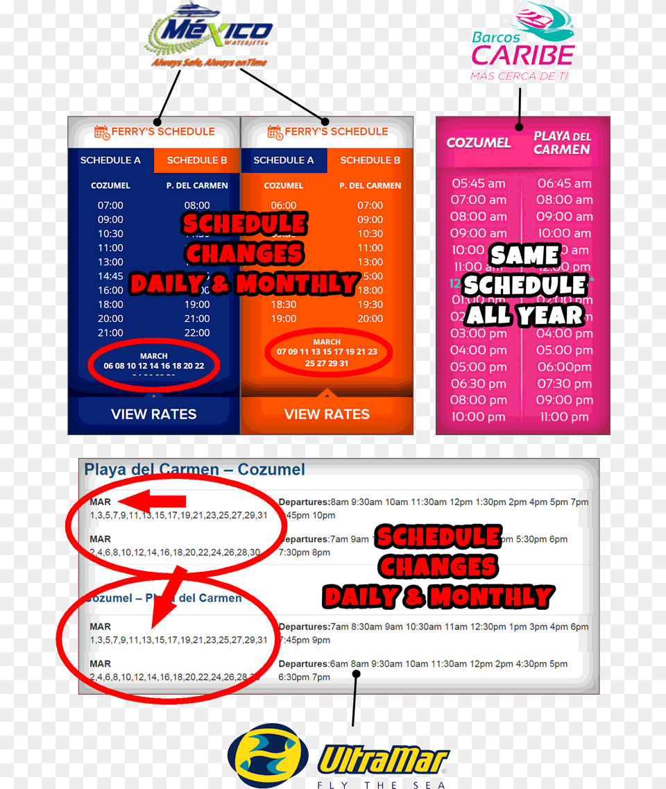 Playa Del Carmen To Cozumel Ferry Info Cozumel Ferry Schedule, Advertisement, Poster, Text Png