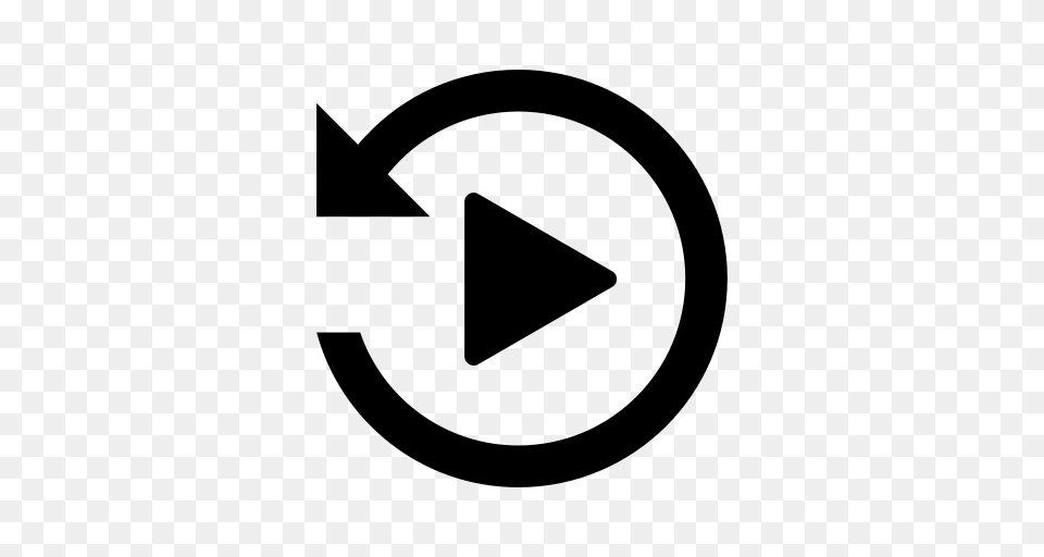 Playback Replay Rewind Icon With And Vector Format For, Gray Png