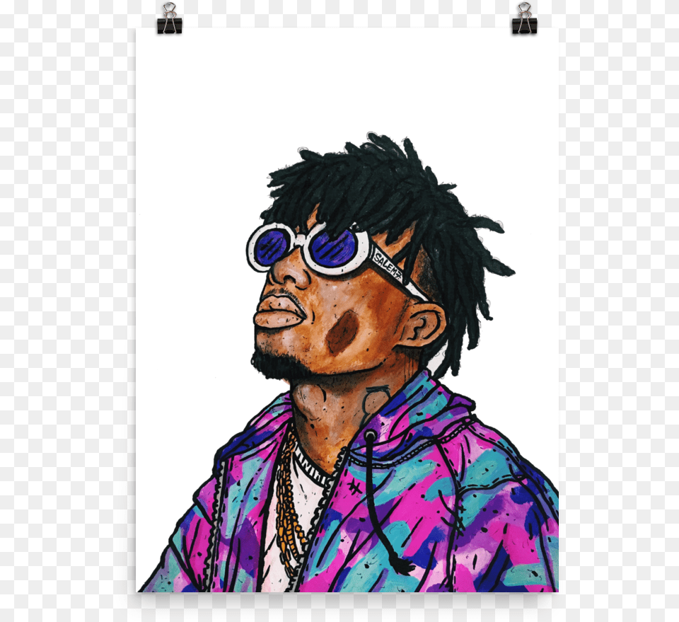 Playboi Carti Print Playboi Carti Cartoon Drawing, Adult, Person, Man, Male Free Png Download