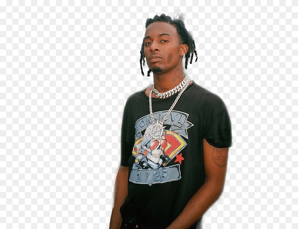 Playboicarti Carti Uzi Rappers Chains Aesthetic Playboi Carti Ray Scott Corrupted Mind, T-shirt, Clothing, Face, Head Free Png