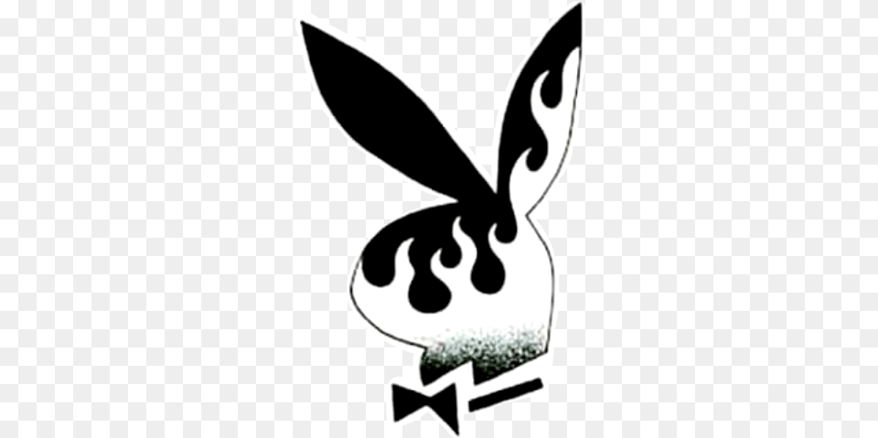 Playboy Bunny Fire Flame Flames Bunnies Play Boy, Stencil, Smoke Pipe, Animal Free Png