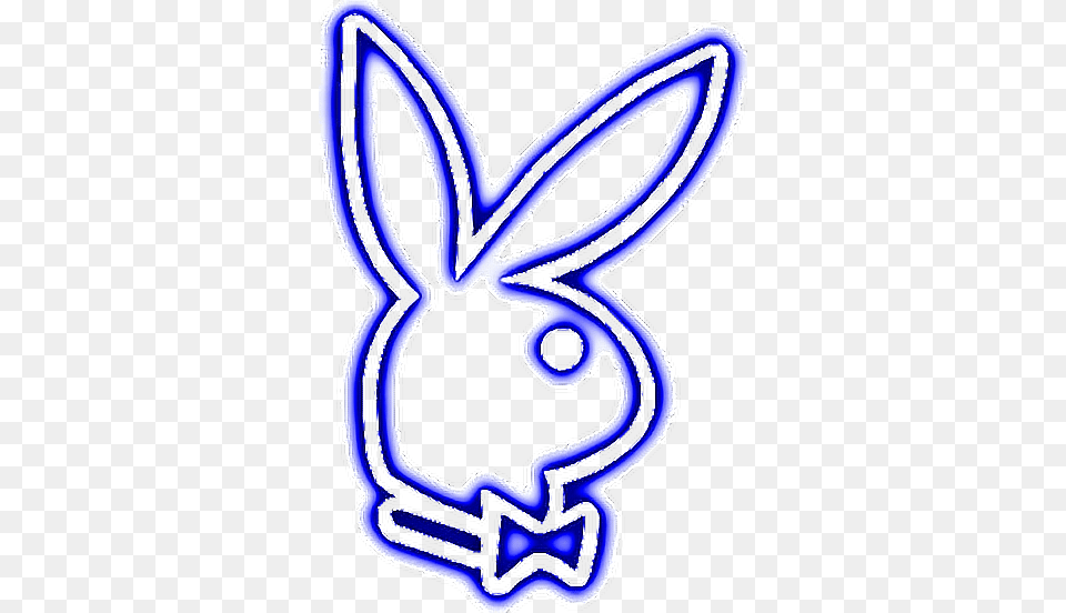 Playboy Bunny Playboybunny Snapchat Neon Blue Glowing, Light, Smoke Pipe, Emblem, Symbol Png