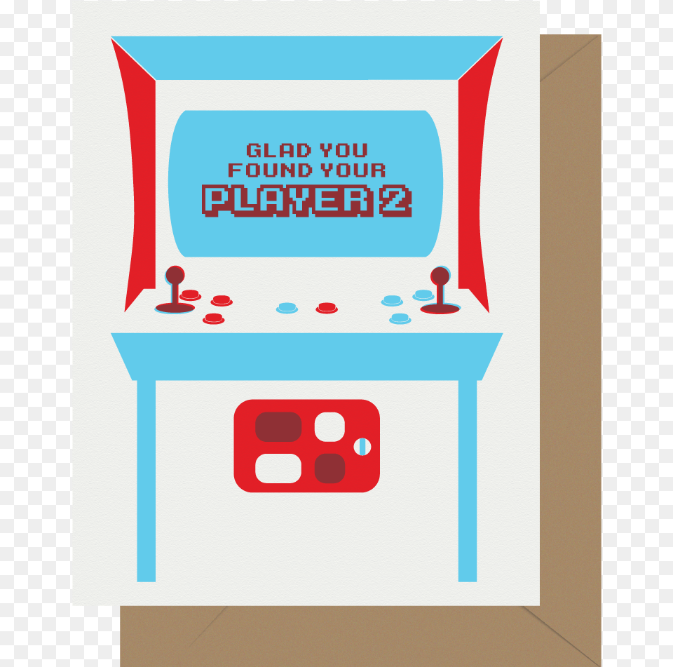Player 2 Arcade Game Letterpress Greeting Card Graphics, Advertisement, Poster Free Transparent Png