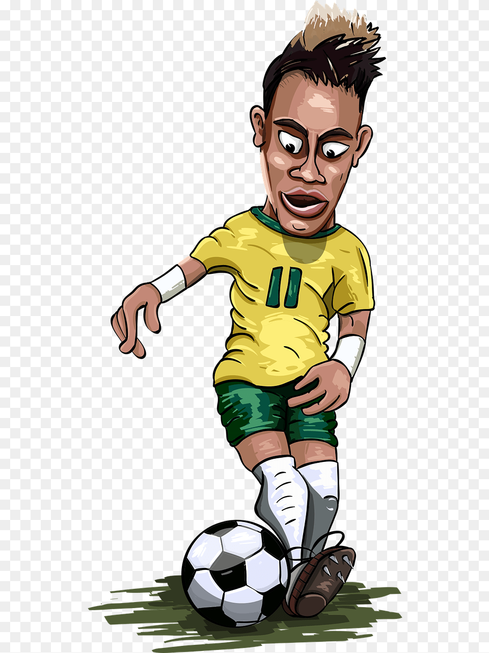 Player Ball Neymar Vector Football Player, Boy, Child, Person, Male Png