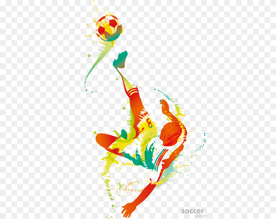 Player Football Footballer Template Kick Free Hq Football Player Painted, Art, Graphics, Modern Art, Handball Png Image