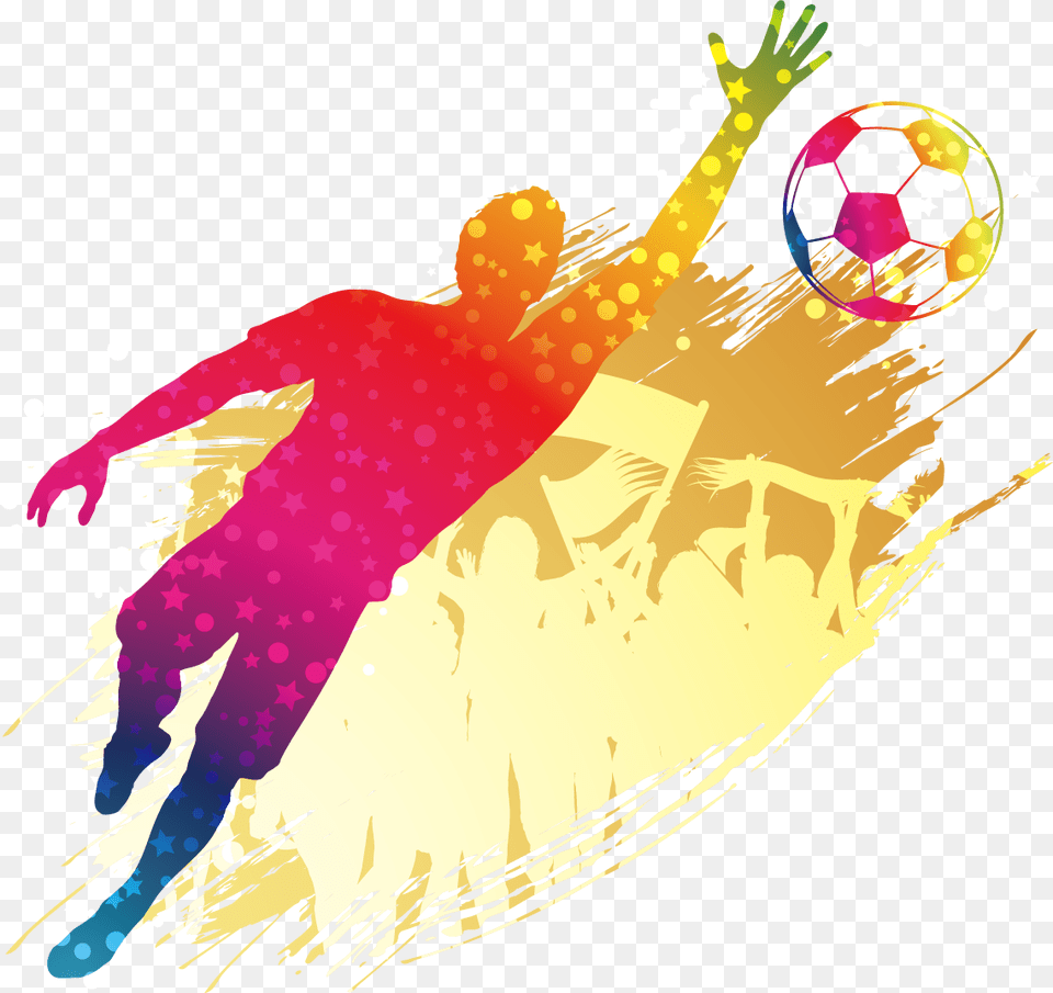Player Football Silhouette Goalkeeper Poster Clipart Background Sport, Art, Graphics, Ball, Handball Free Png Download