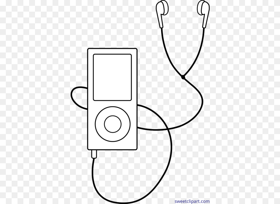 Player Lineart Clip Art, Electronics, Ipod Png