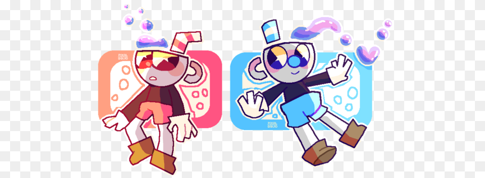 Player One And Player Two Cuphead Bubble Boy Deal, Baby, Person Free Transparent Png