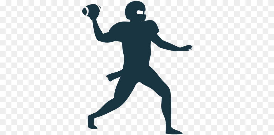 Player Outfit Ball Helmet Football Football Silhouette Transparent, People, Person, Alien Png