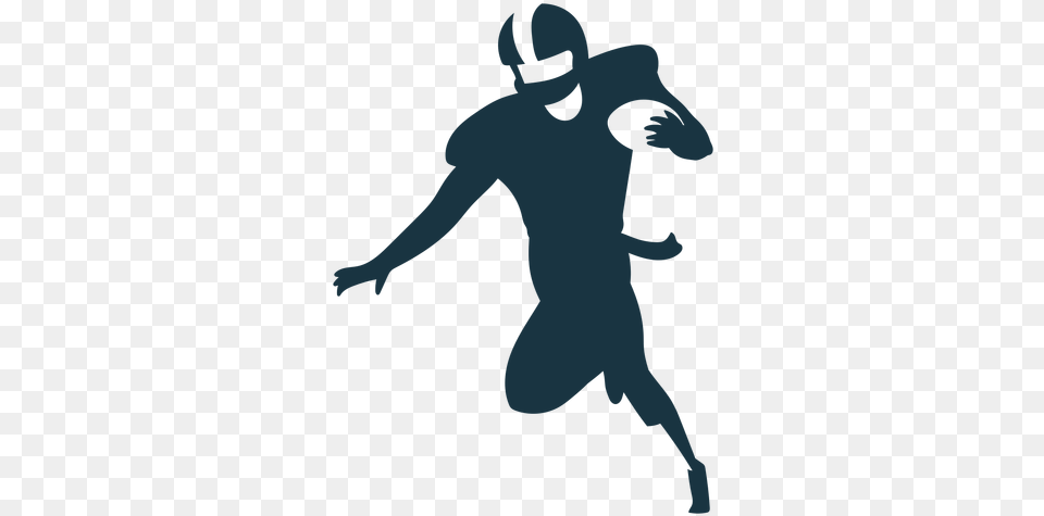 Player Running Ball Outfit Helmet Football Silhouette Illustration, Person, Dancing, Leisure Activities, Stencil Free Png Download
