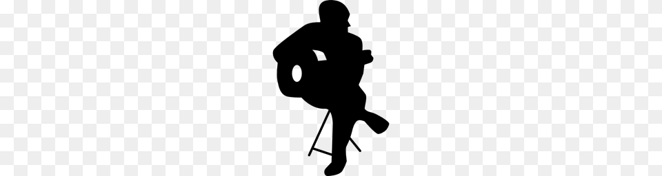 Player Sitting Guitar Shape Flamenco Icons People Guitar, Gray Png