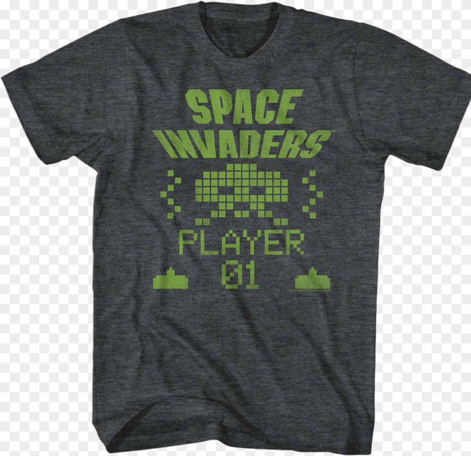 Player Space Invaders T Shirt Space Invaders, Clothing, T-shirt Free Png Download