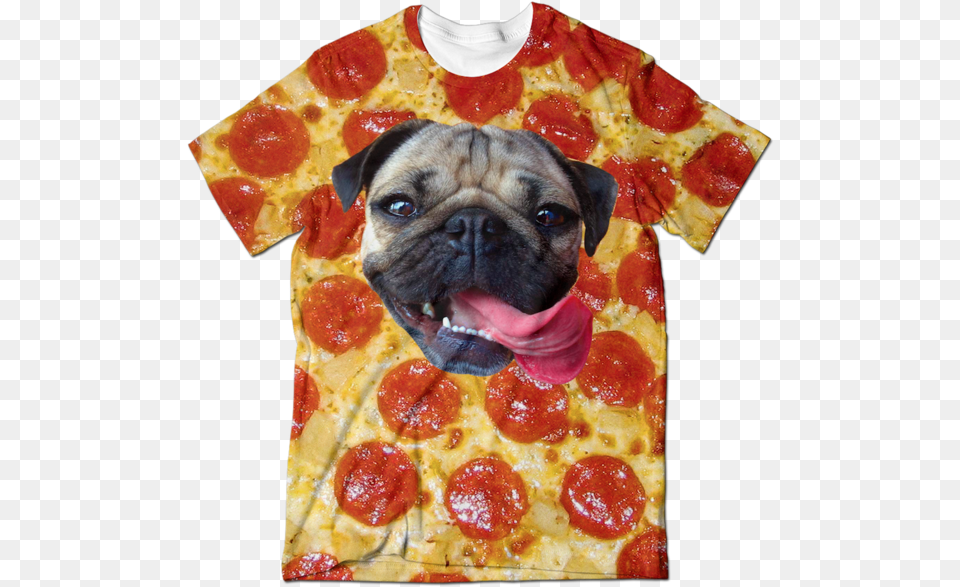 Playera De Pizza, Clothing, T-shirt, Animal, Canine Png Image