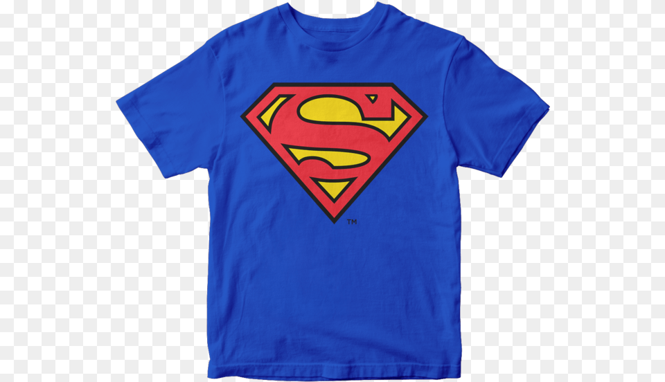 Playera Superman Logo Kids B2bnamjl017wb Superman Blue T Shirt, Clothing, T-shirt Png Image
