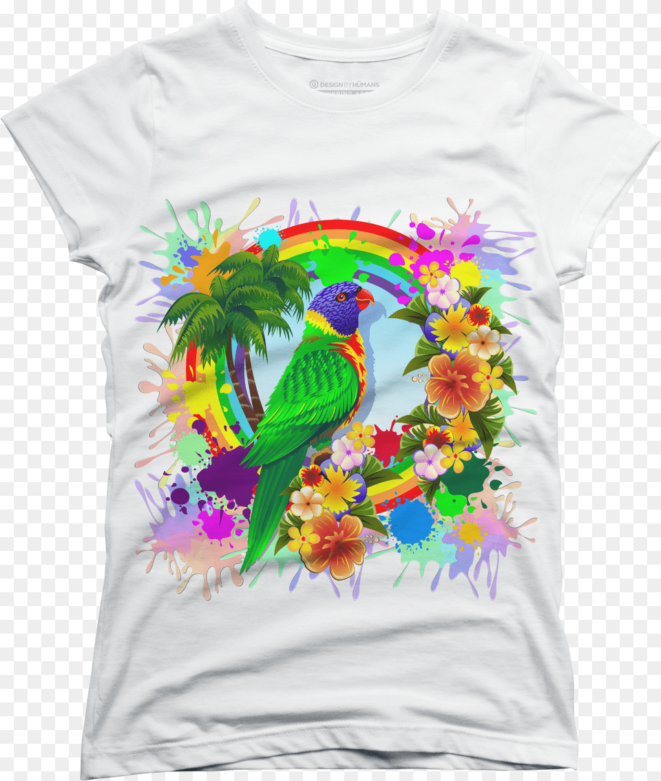 Playeras Con Flores, Clothing, T-shirt, Animal, Bird Free Png Download