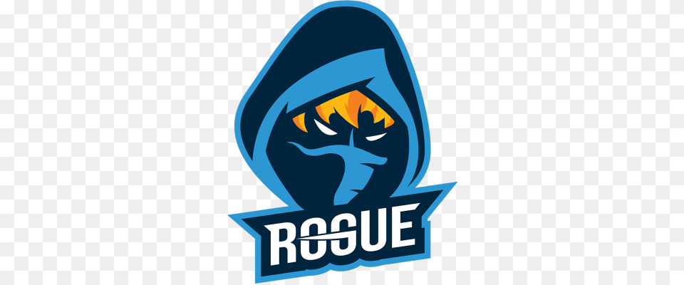 Players To Its Professional Fortnite Rogue Team, Logo, Sticker, Person, Clothing Png Image