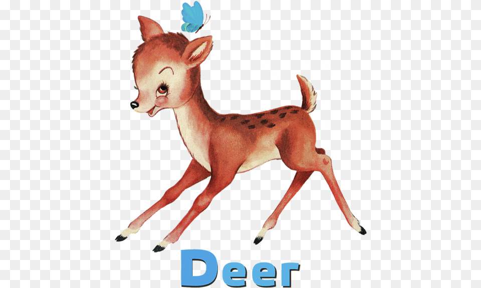 Playful Baby Deer Pattern T Shirt Animal Figure, Mammal, Wildlife, Antelope Free Png