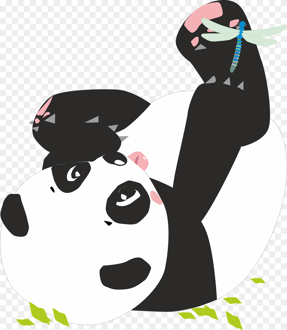 Playful Baby Panda Clipart, Stencil, Adult, Female, Person Png Image