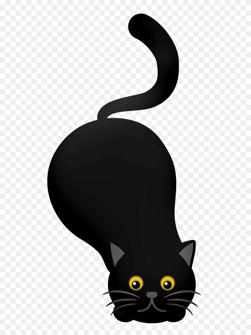 Playful Black Cat Clipart, Animal, Mammal, Pet, Black Cat Free Png