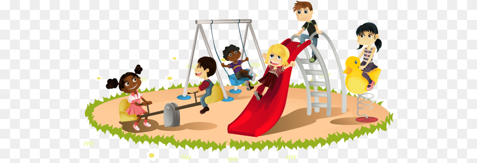 Playground Cartoon Image Illustration, Play Area, Outdoors, Outdoor Play Area, Baby Png