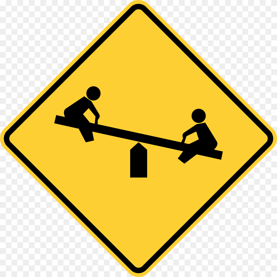 Playground Sign, Symbol, Seesaw, Toy, Road Sign Png Image